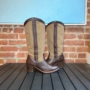 Frye Jane Braided Heeled Riding Boot